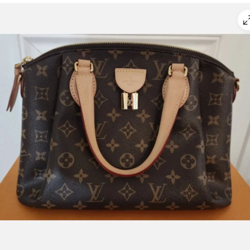 Louis Vuitton Rivoli NV PM Monogram Purse Bag With Tan Accents Authentic - Picture 3 of 16